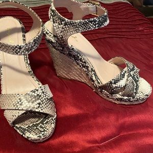 Snake Print Wedges